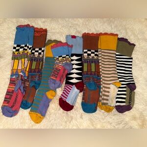 Lot of MacKenzie Childs socks - 8 Pairs - Size 6-9